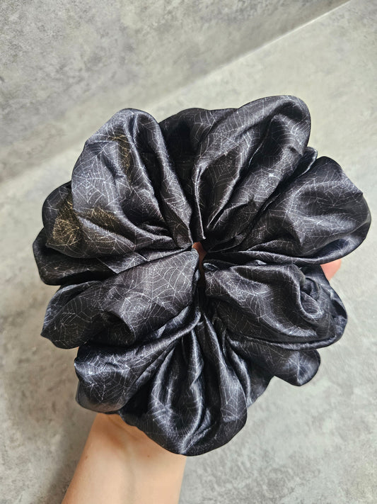 Spiderwebs XL Satin Hair Scrunchie