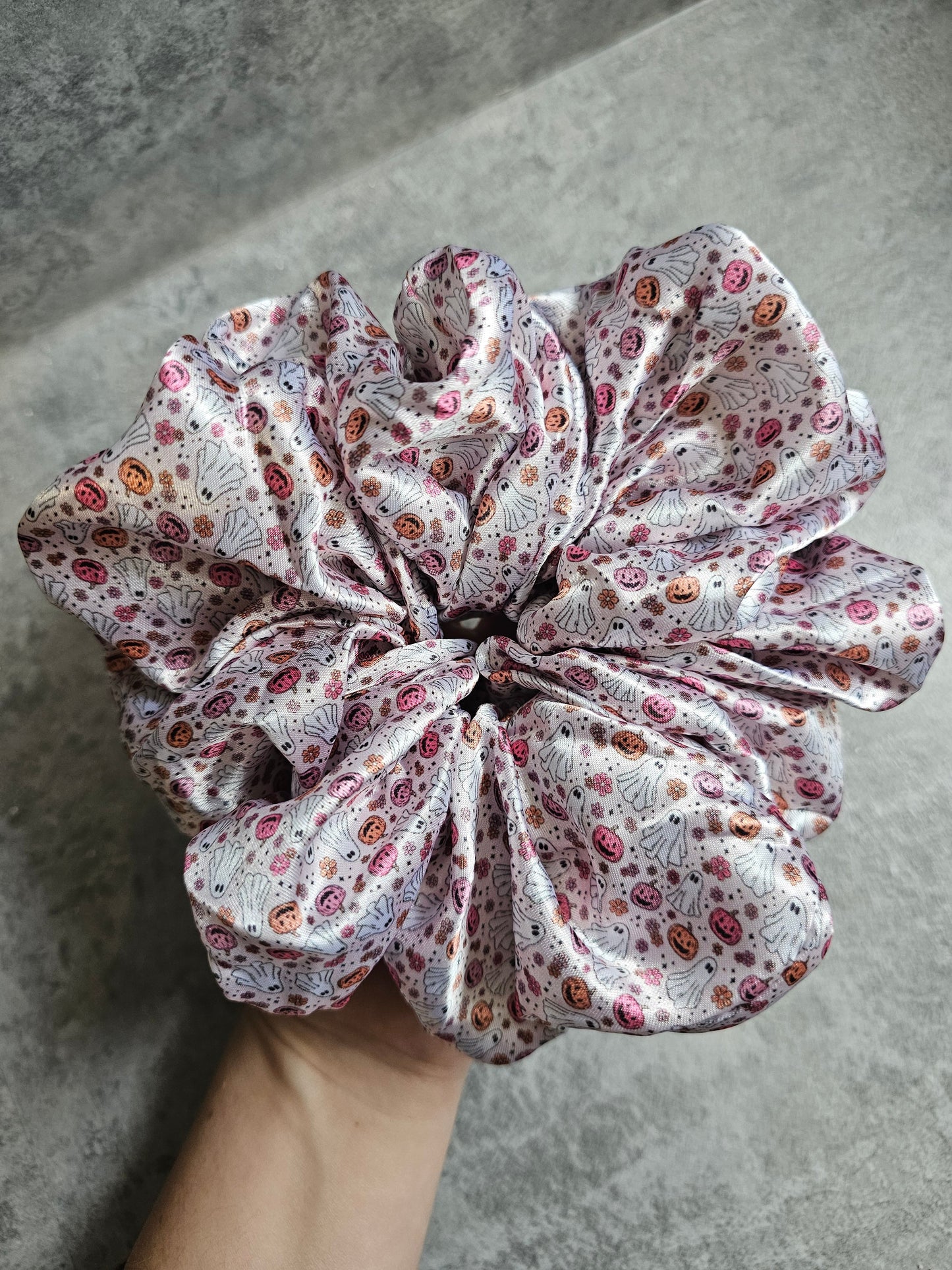 Girly Ghouls XL Satin Hair Scrunchie