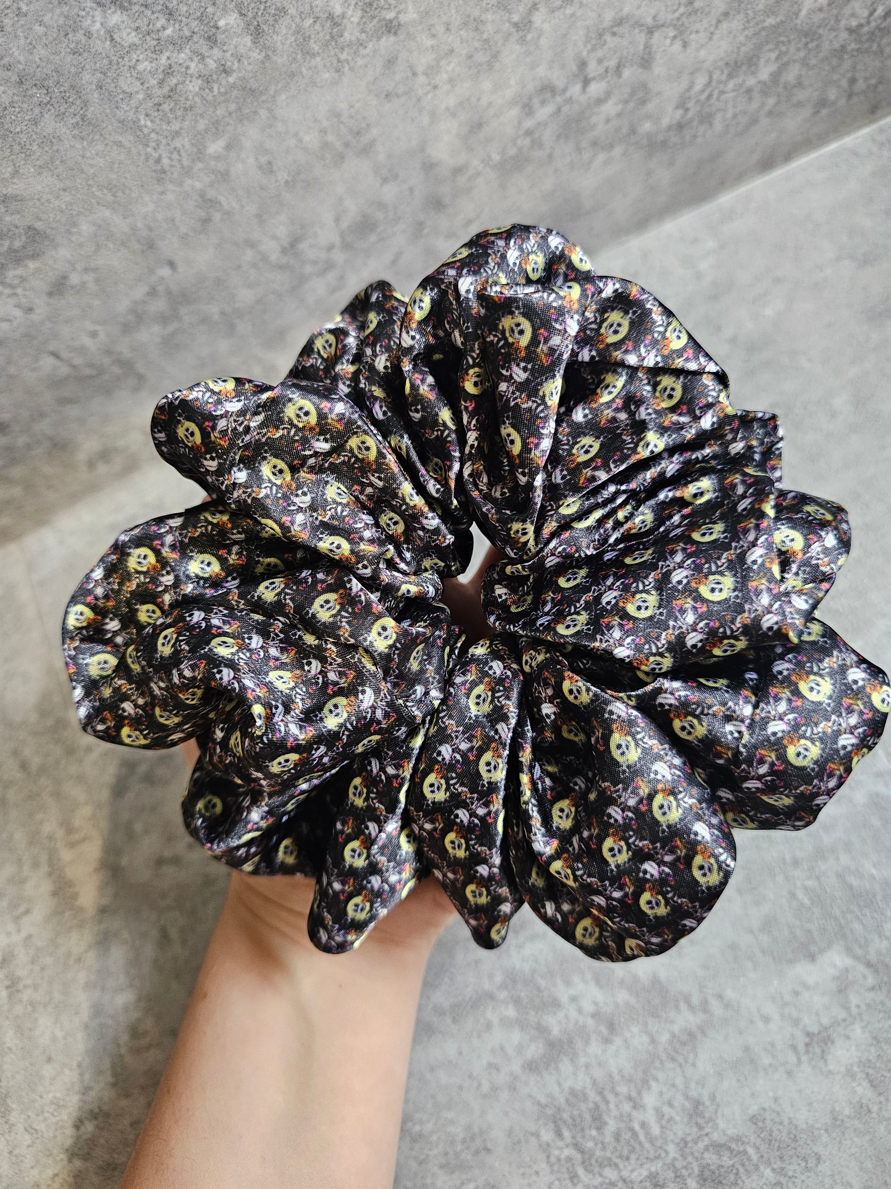 J the Skeleton XL Satin Hair Scrunchie