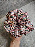 Pinstripe Skulls XL Satin Hair Scrunchie