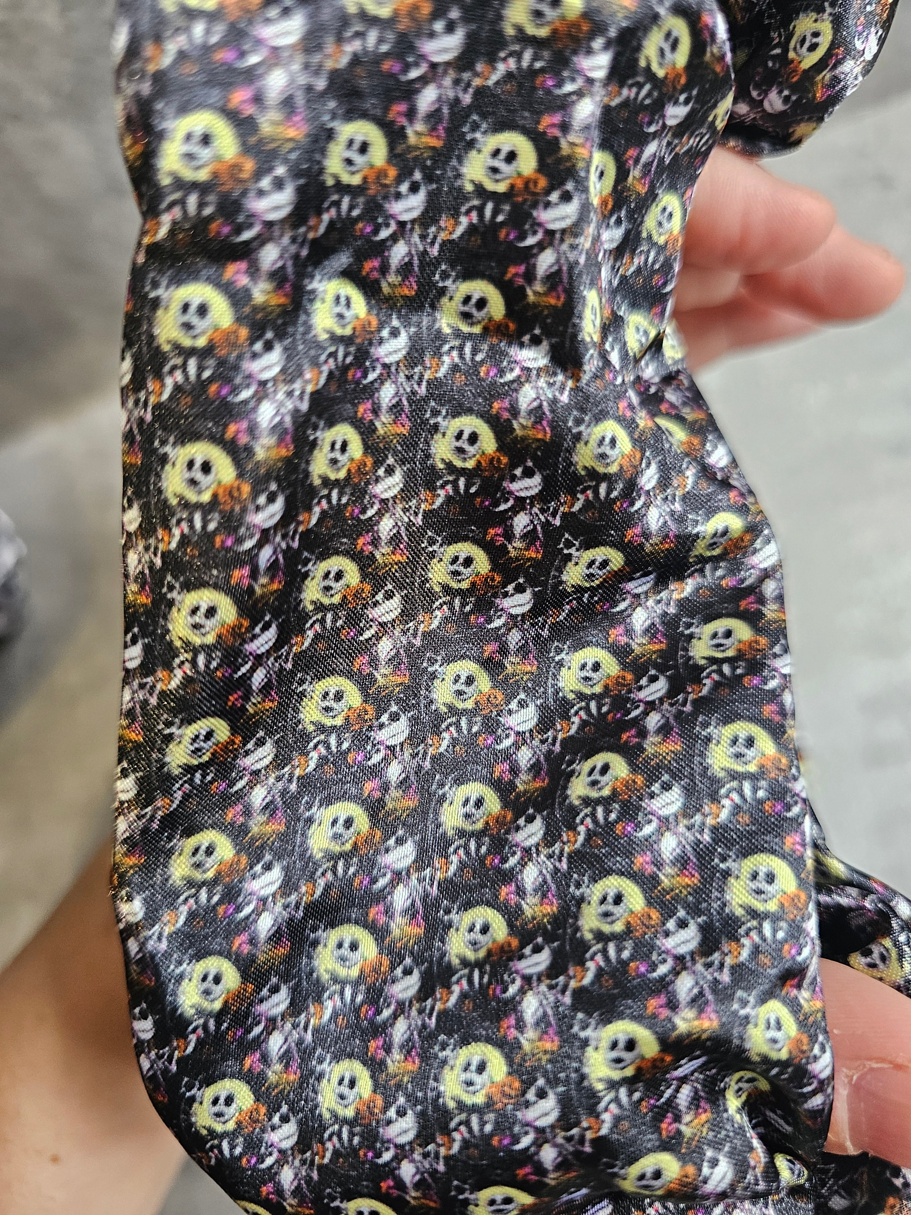 J the Skeleton XL Satin Hair Scrunchie