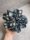 Blue Ghosty XL Satin Hair Scrunchie