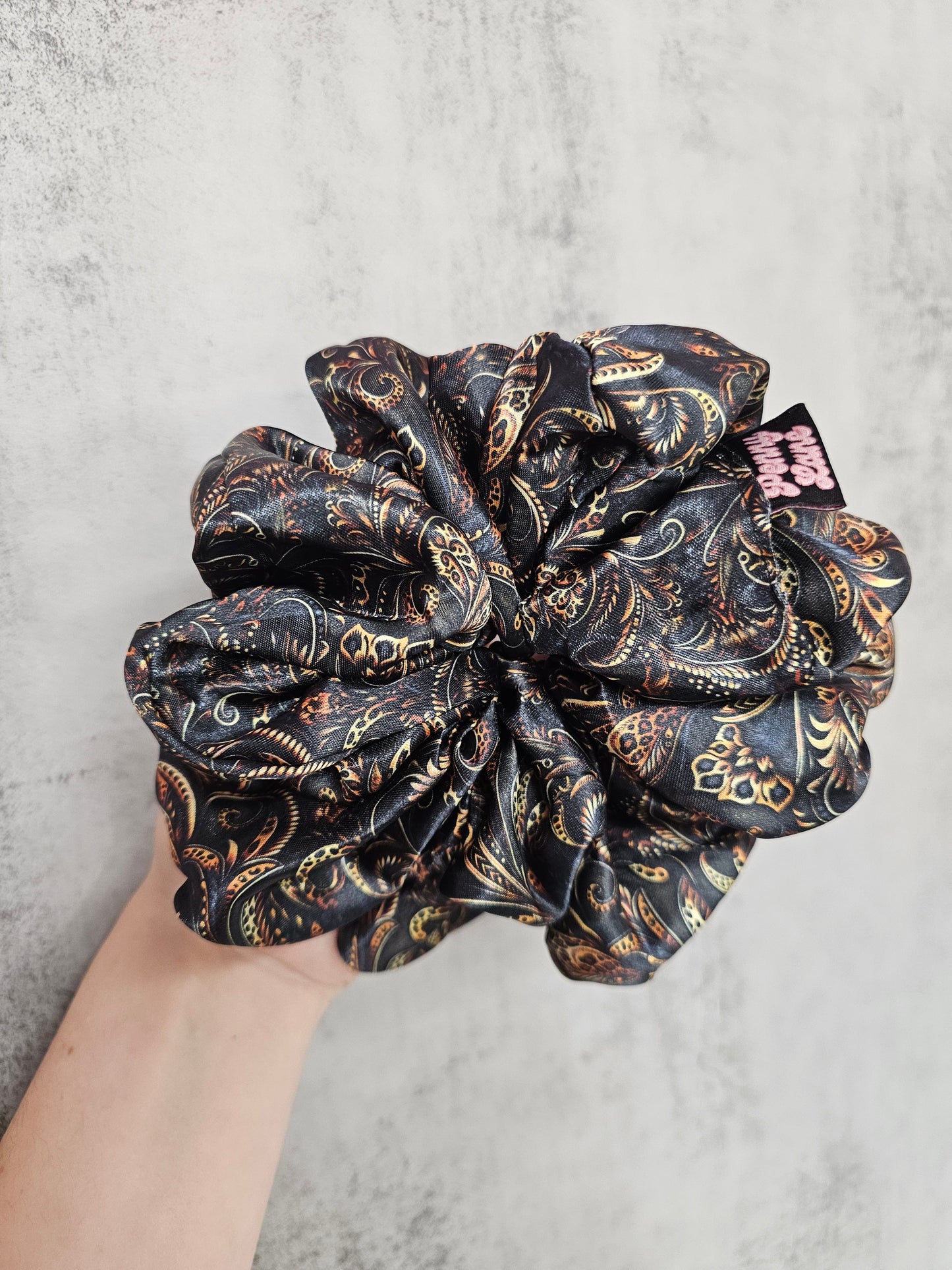 Feline Luxe XL Satin Hair Scrunchie