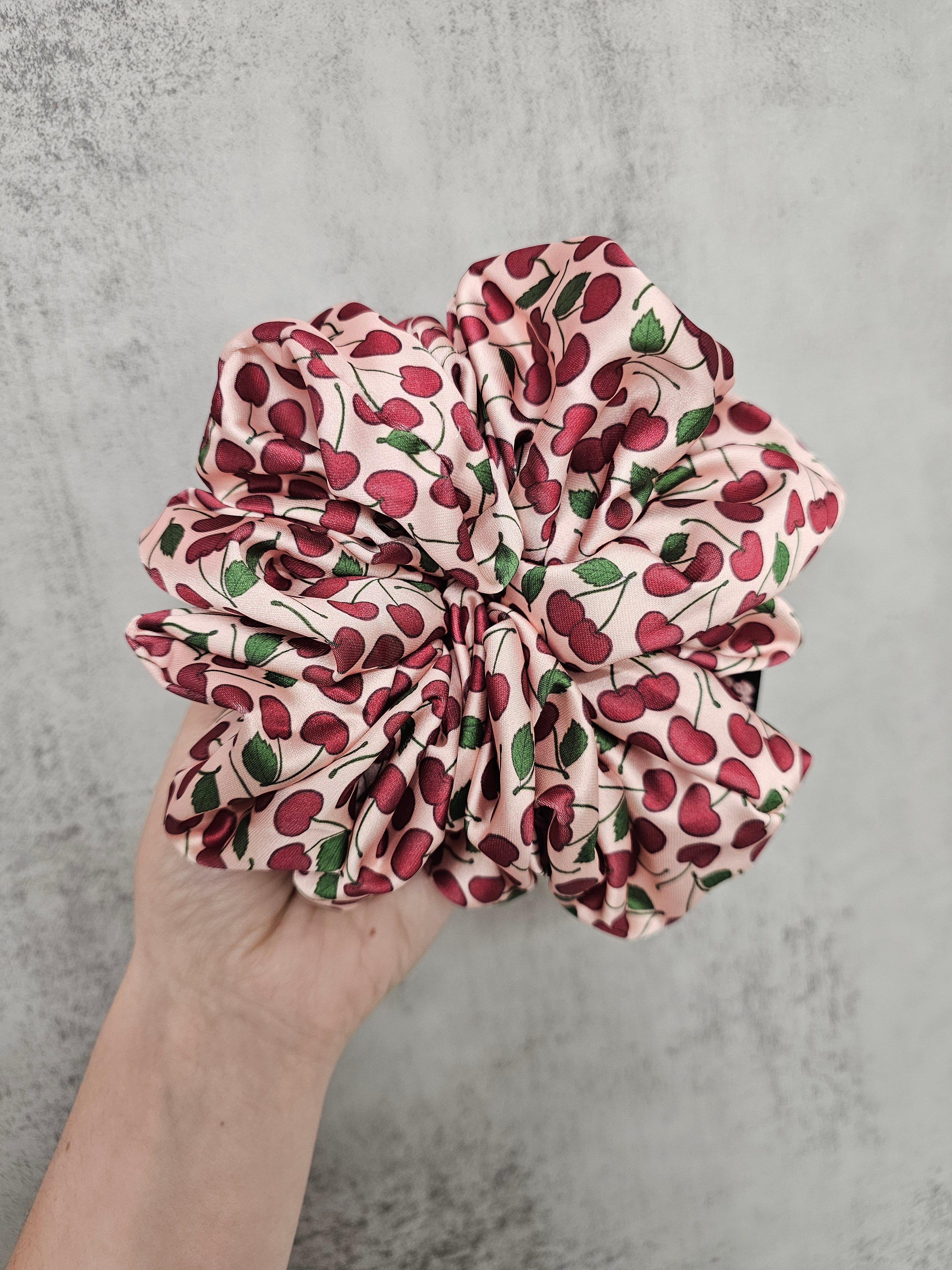 Cherry Bomb Luxury Satin XL Hair Scrunchie