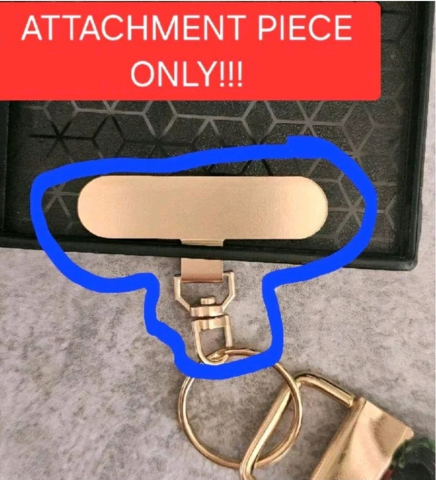Phone attachment for keyrings and lanyards.