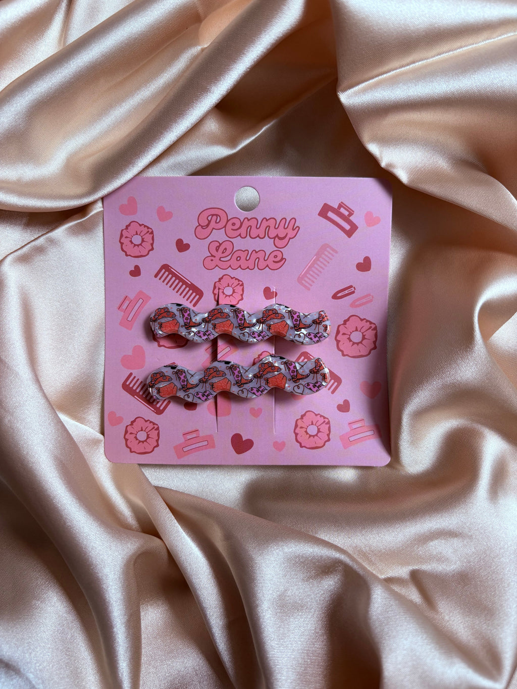 2 pack acetate crocodile clips. PLS custom hair clips.