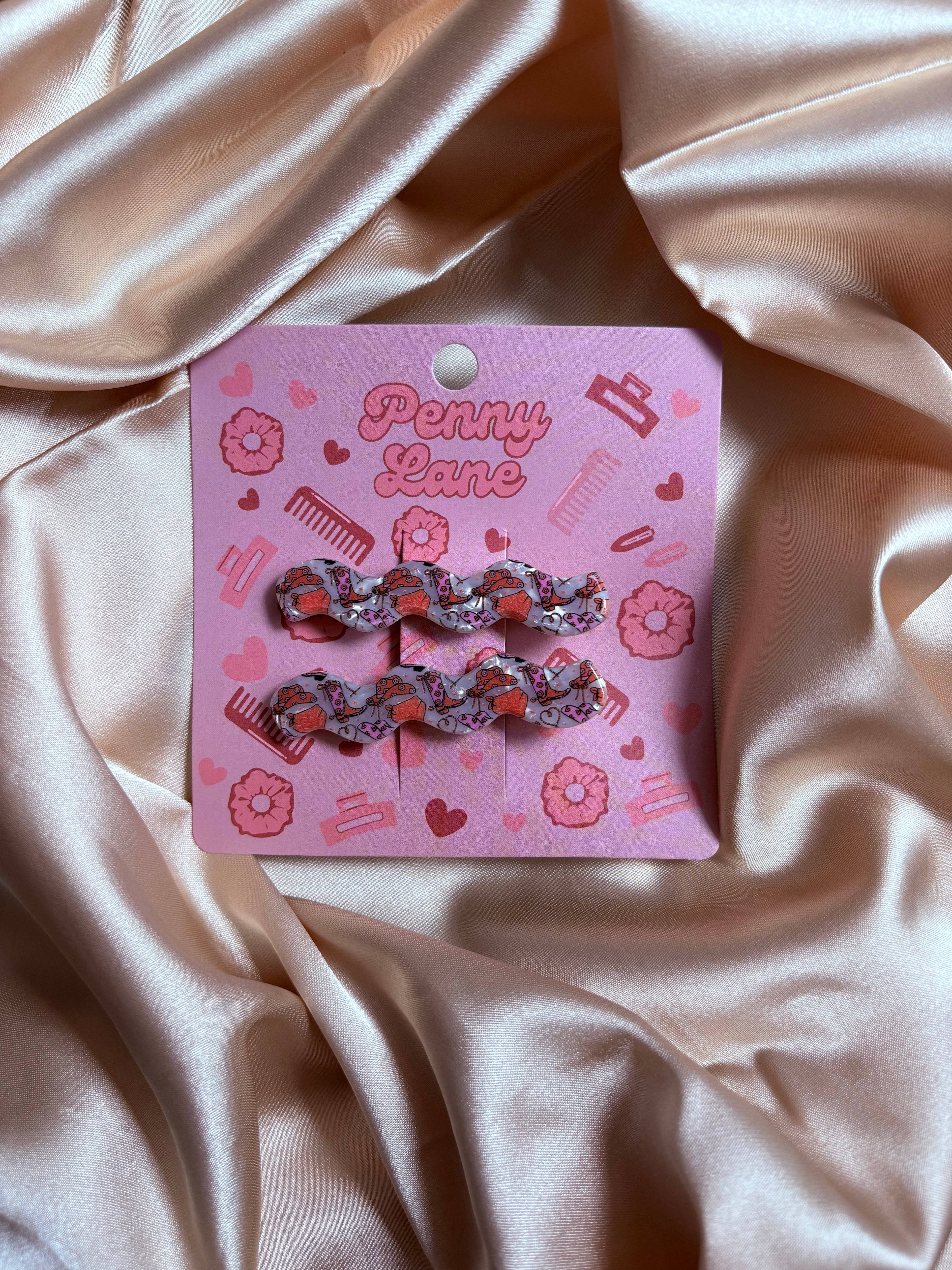 2 pack acetate crocodile clips. PLS custom hair clips.