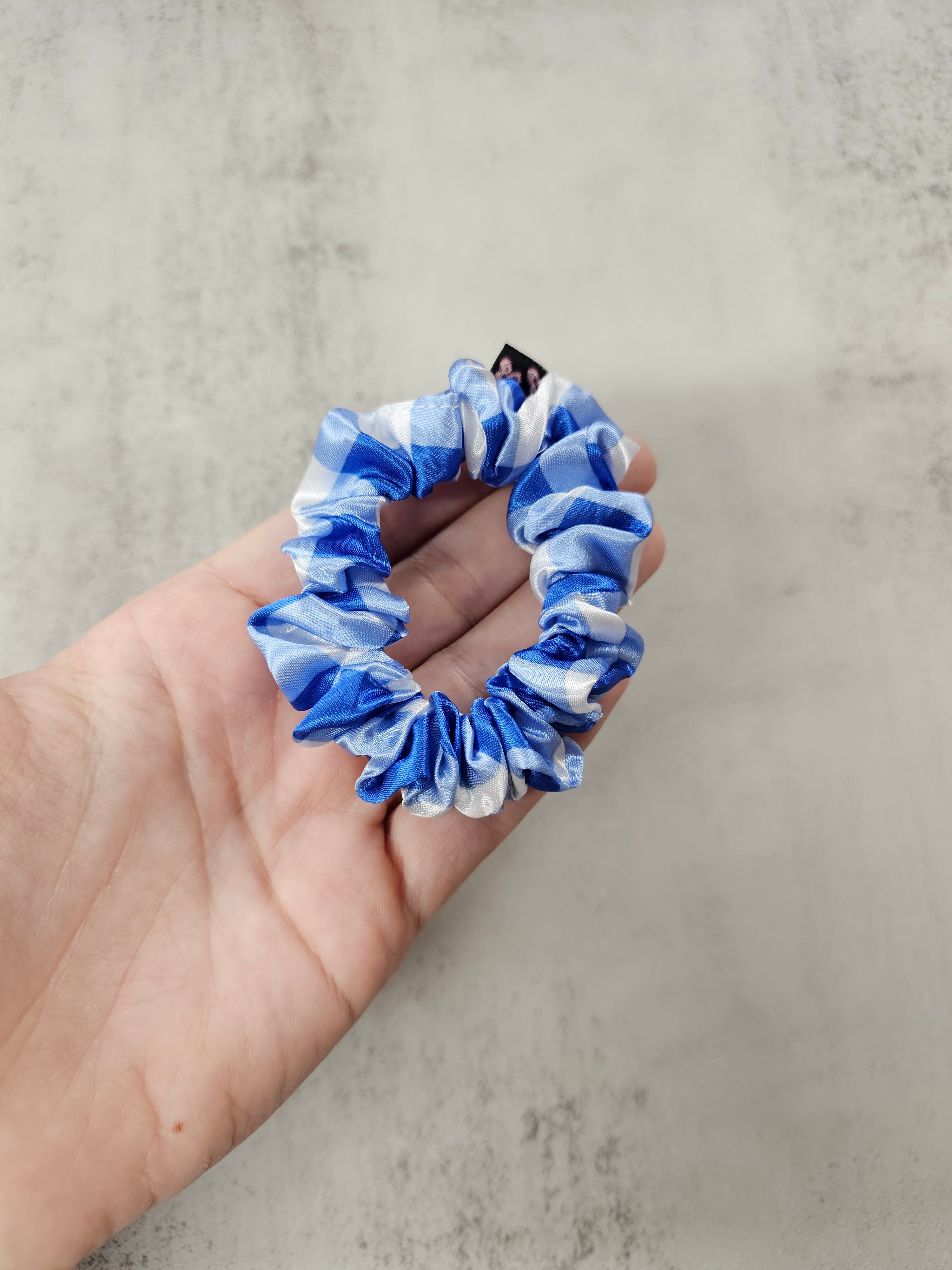 Gingham collection Mini Satin Hair Scrunchie, new designs