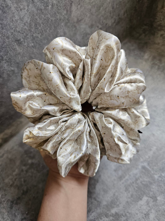 Golden Swans XL Satin Hair Scrunchie