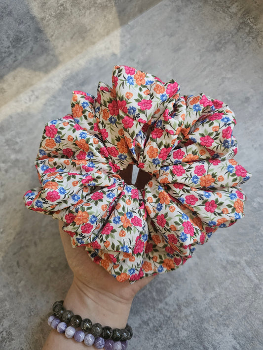 Bloom, soft cotton blend XL Hair Scrunchie.