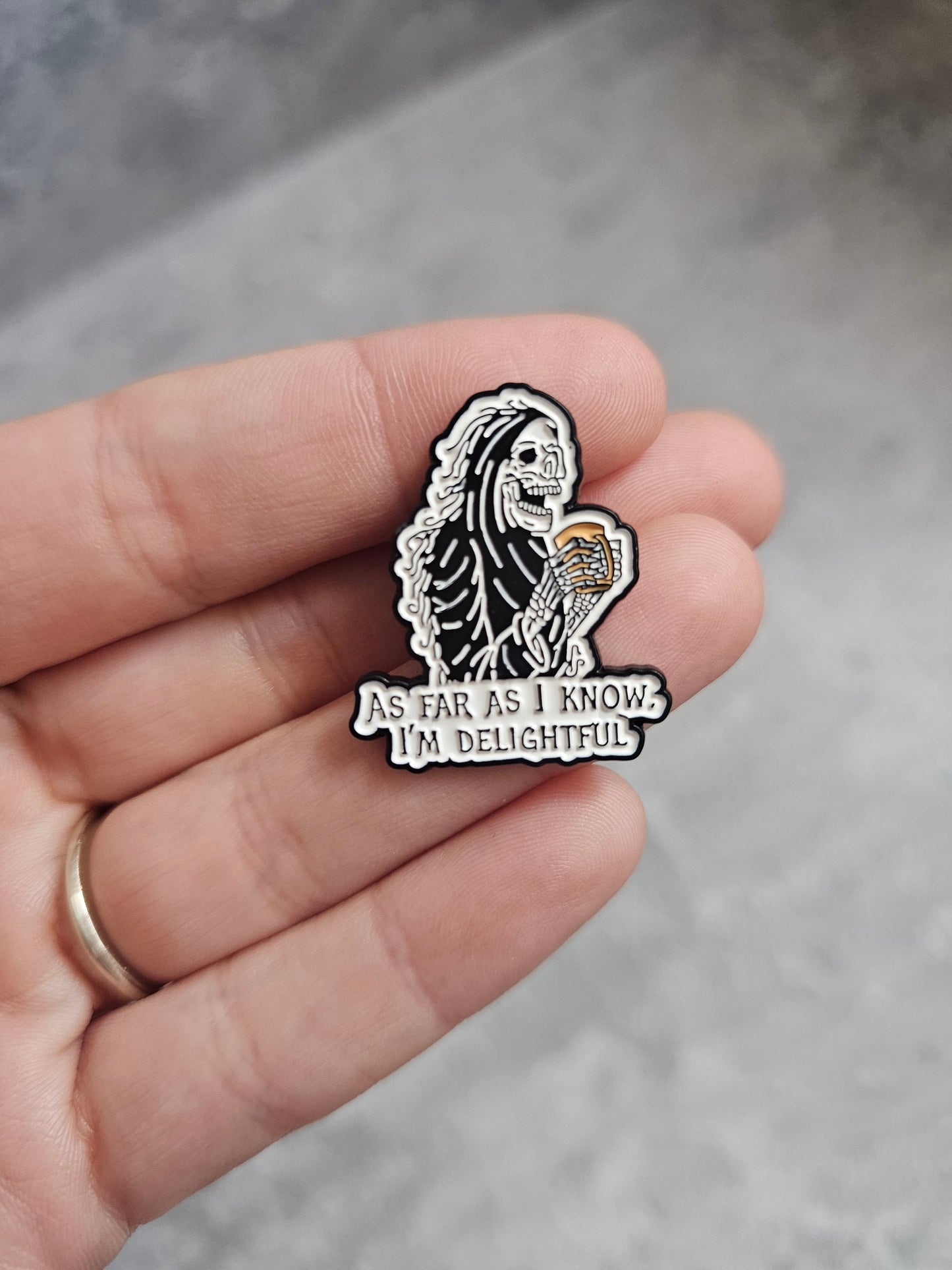 As far as i know, im delightful Pin Badge