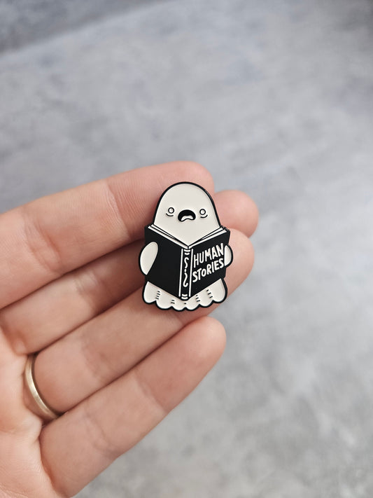 Human stories ghost Pin Badge