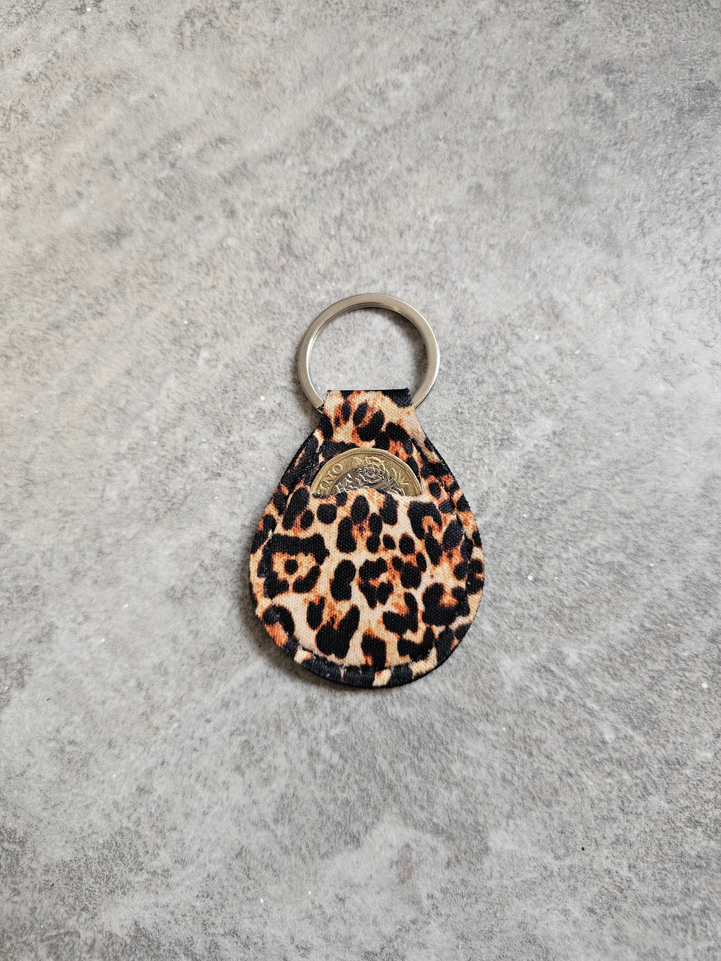 Trolley Coin Holder Keyring - Neoprene holder for £1 coin. Coin NOT included.