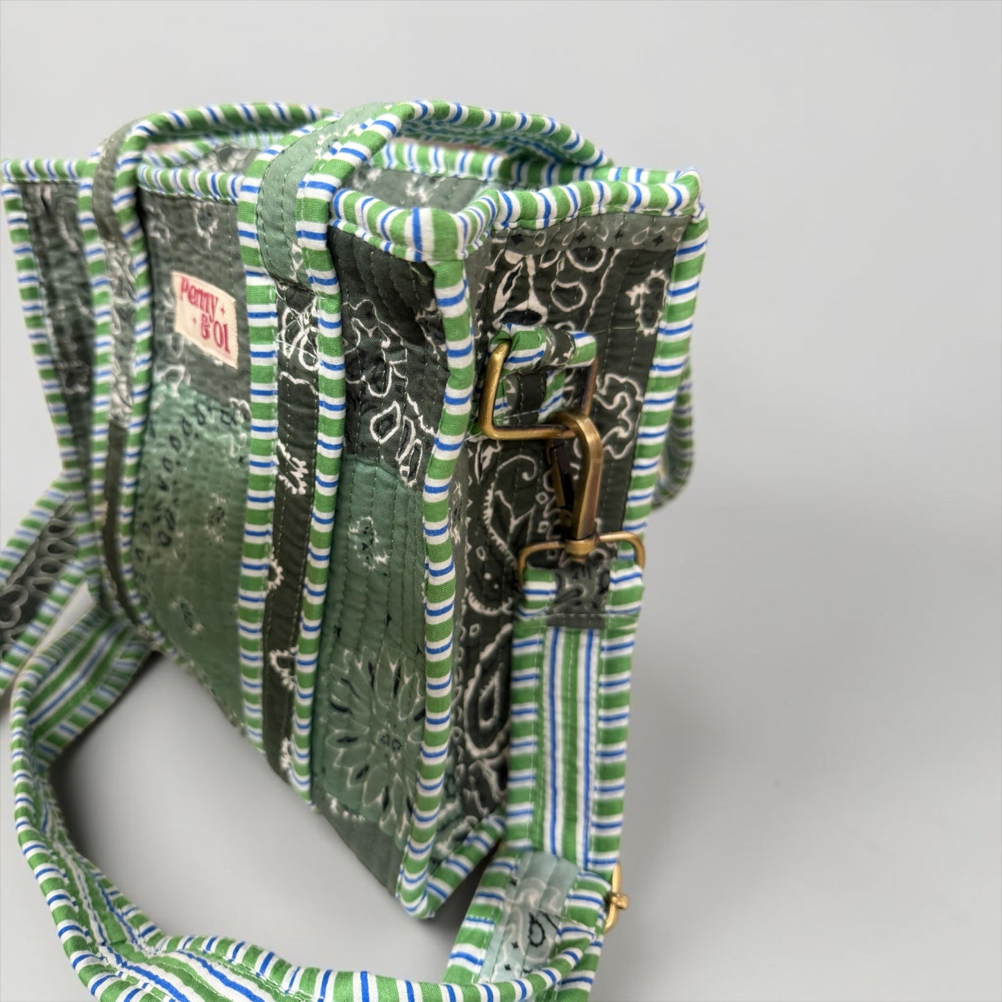 Sage Paisley Bandana MINI Tote Bag - Penny & Ol
