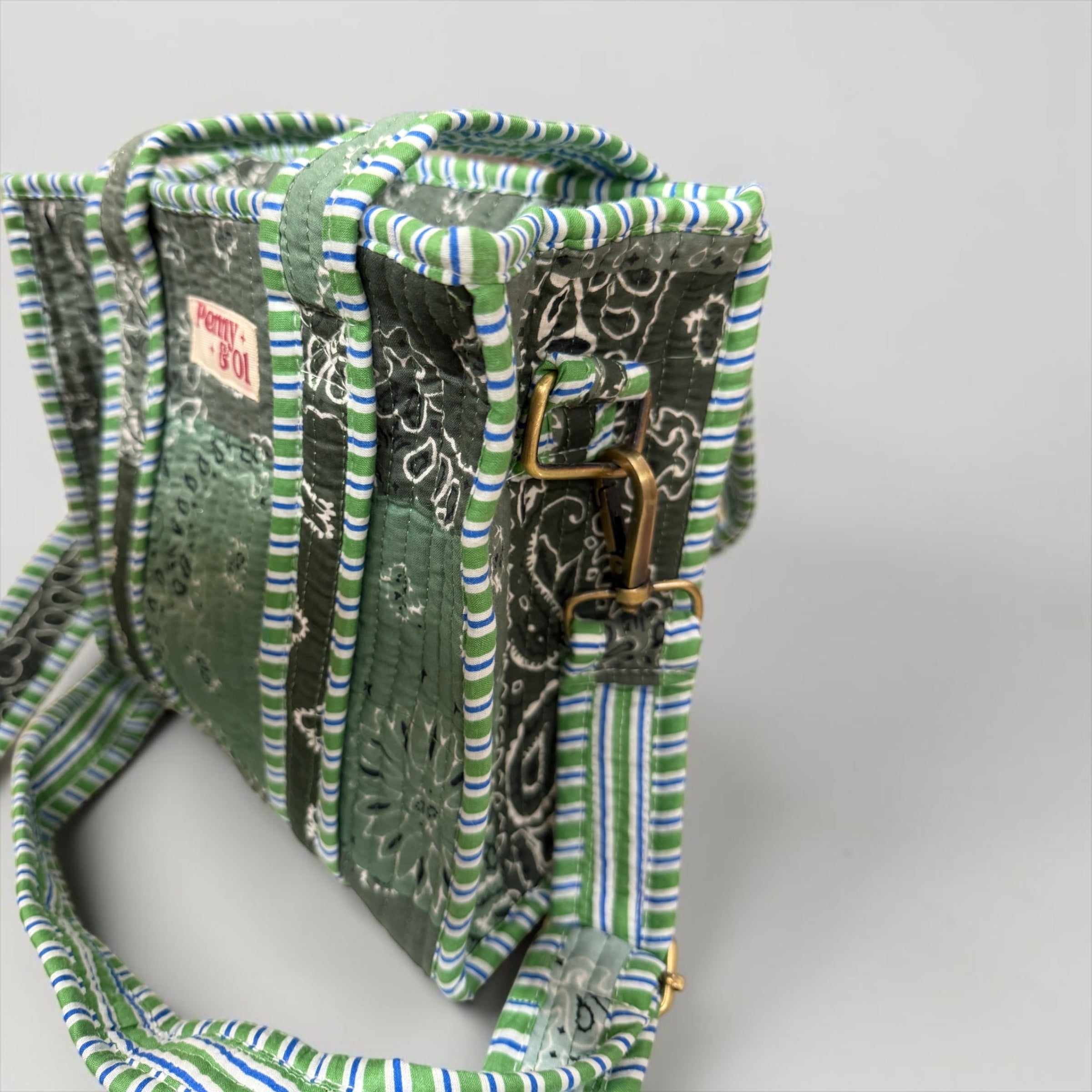 Sage Paisley Bandana MINI Tote Bag - Penny & Ol