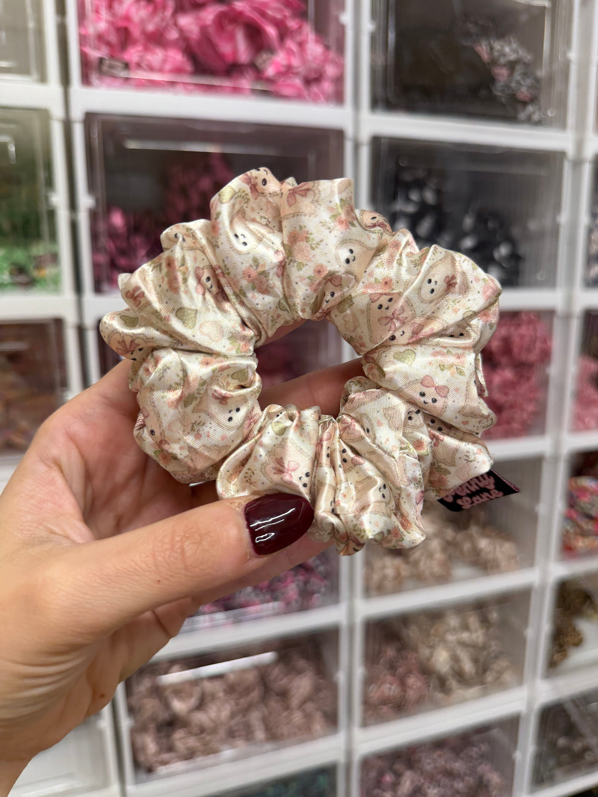 Girly Ghosties MIDI Satin Hair Scrunchie