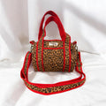 Red Leopard Mini Duffle Tote Bags - Penny & Ol