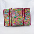 Summer Village Large Cotton Tote Bag, handmade tote bags