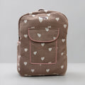 Beigey Pink Heart Backpack, handmade cotton tote bags.