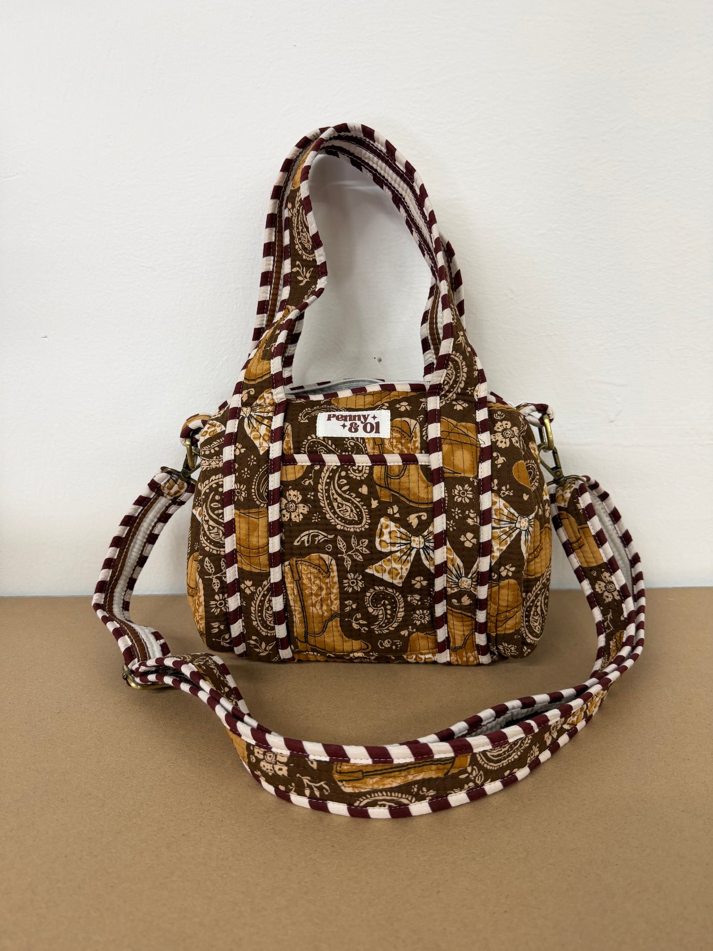 Cow girl Mini Duffle Tote Bags - Penny & Ol