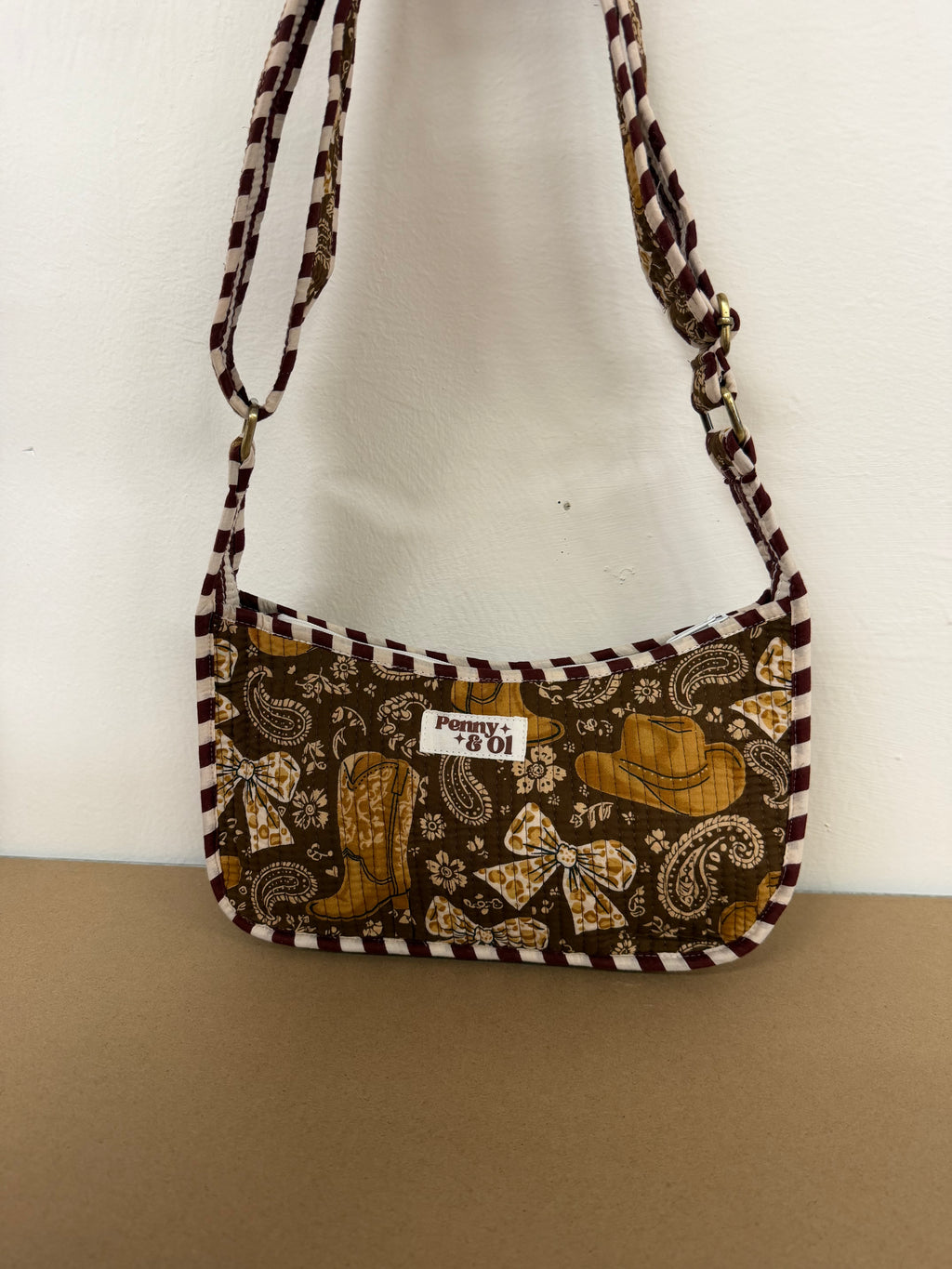 Cowgirl Mini Shoulder Bag, Handmade Cotton Tote Bags