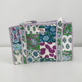 Green And Blue Patchwork MEDIUM Cotton tote bag