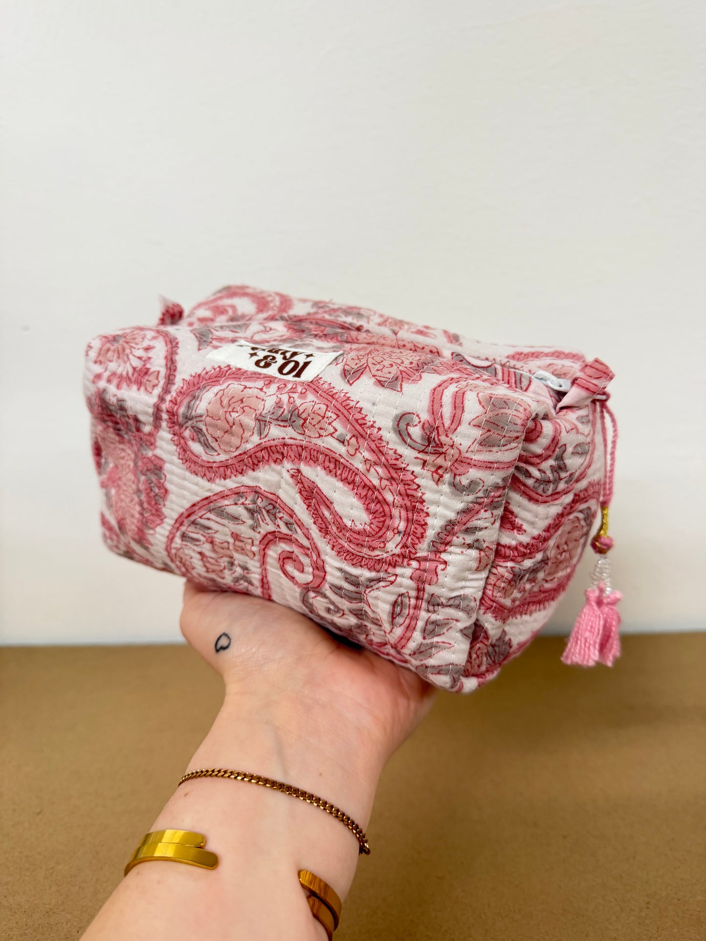 Pink & white paisley collection, tote bags. Cotton tote bags all sizes.