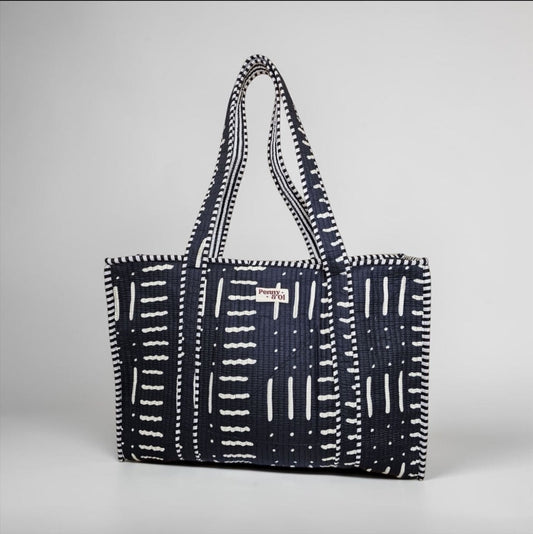 Monochrome Large tote bags. Cotton, handmade bag