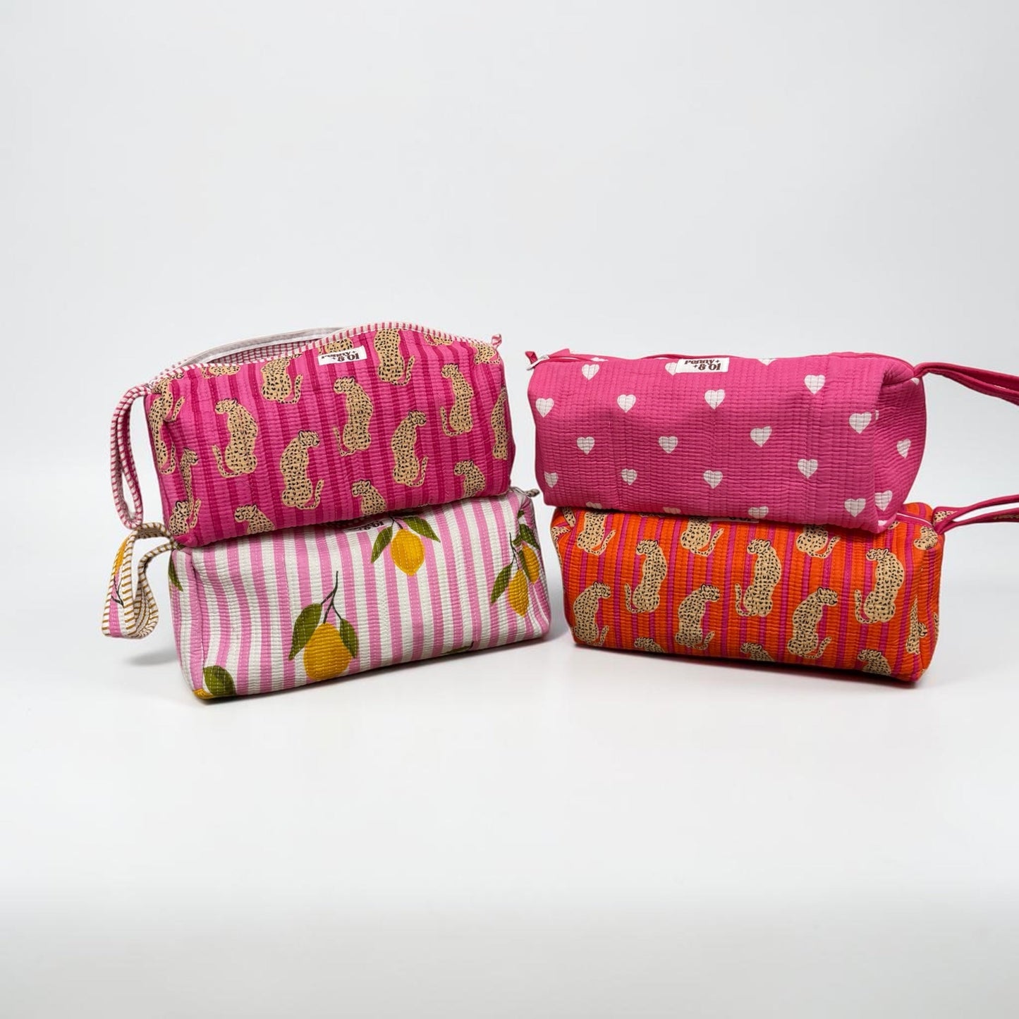 Hair tool bag, Cotton hair tool zip pouch with compartments