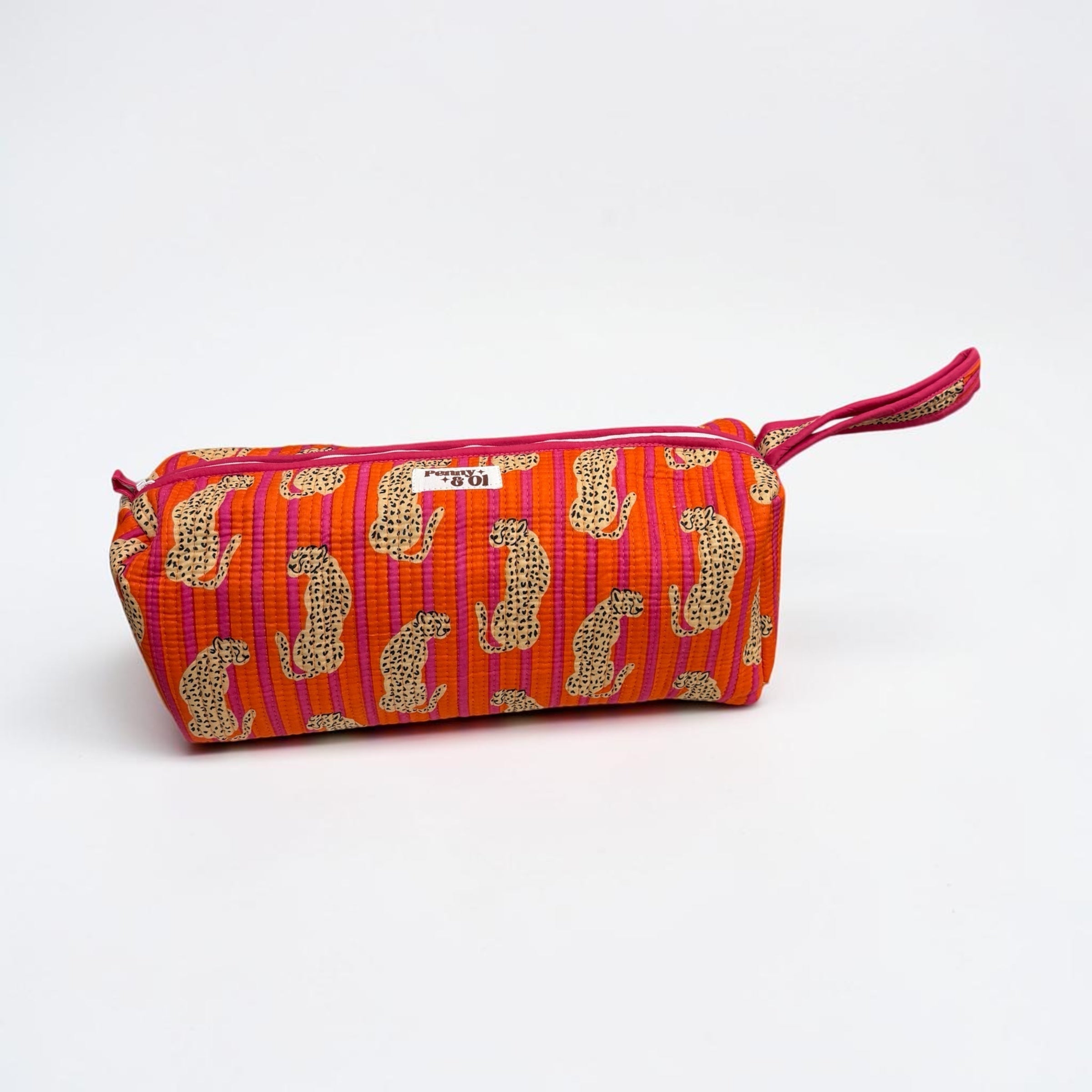 Hair tool bag, Cotton hair tool zip pouch with compartments