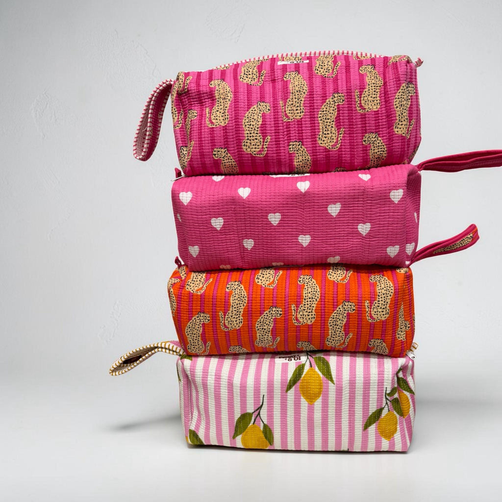 Hair tool bag, Cotton hair tool zip pouch with compartments