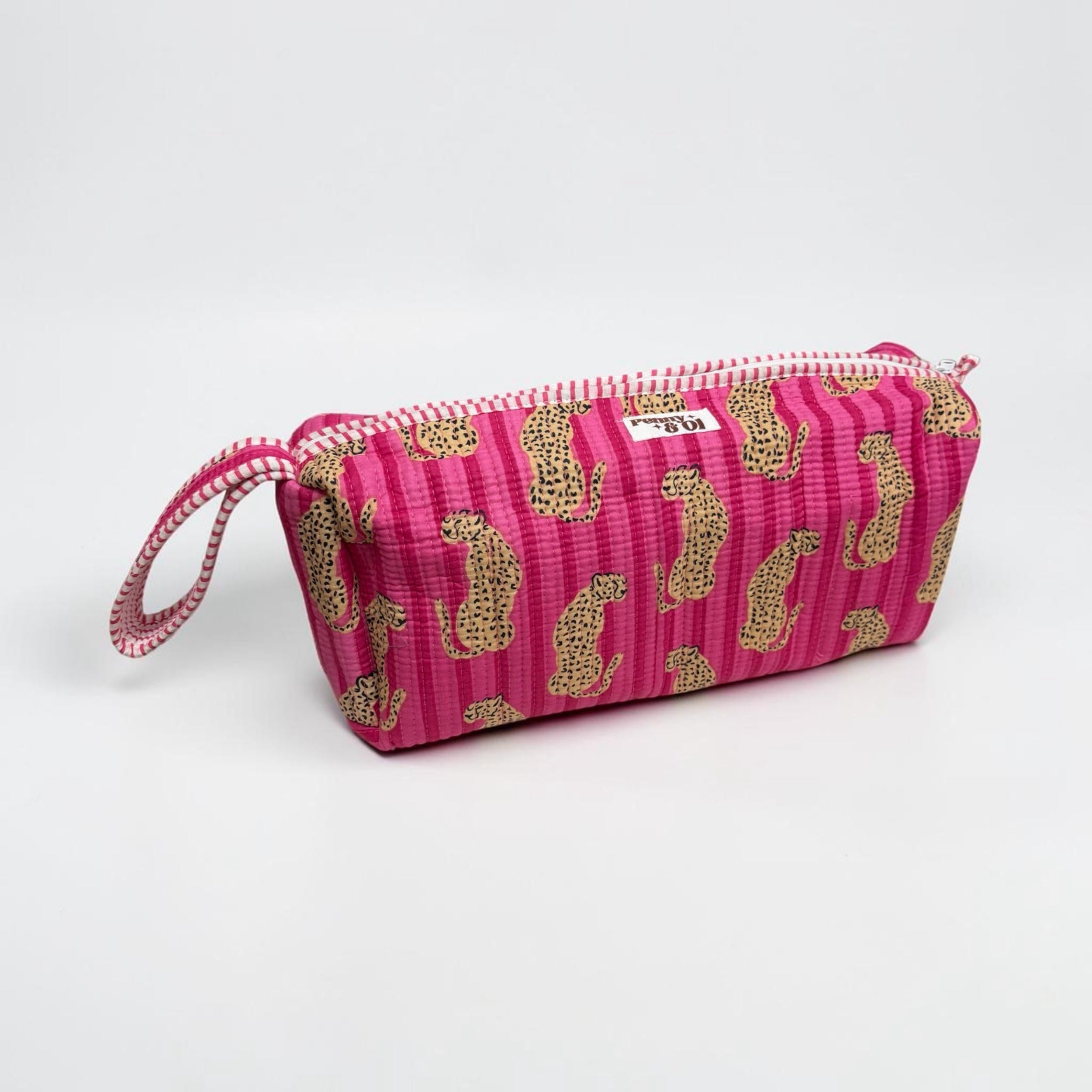 Hair tool bag, Cotton hair tool zip pouch with compartments