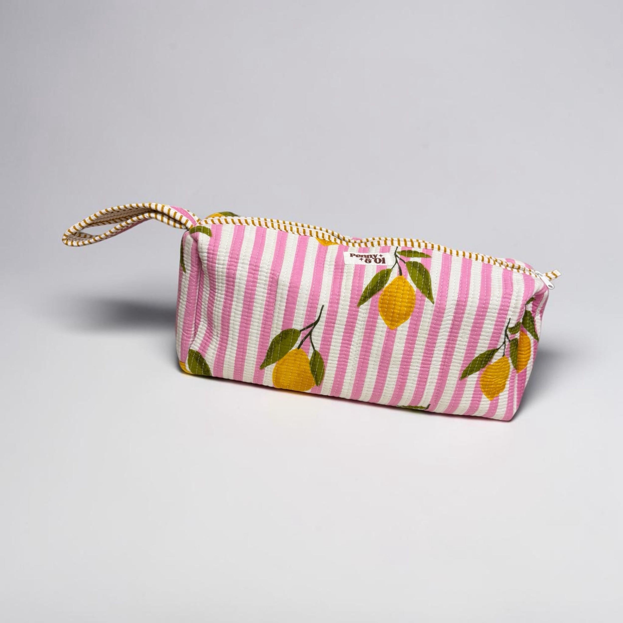 Hair tool bag, Cotton hair tool zip pouch with compartments