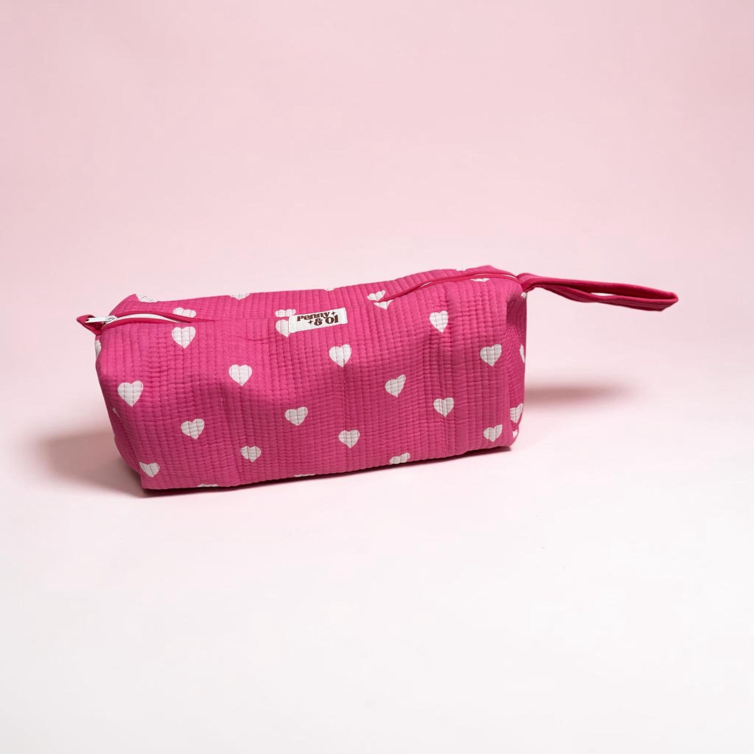 Hair tool bag, Cotton hair tool zip pouch with compartments