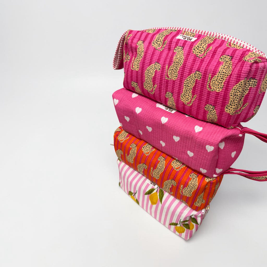 Hair tool bag, Cotton hair tool zip pouch with compartments