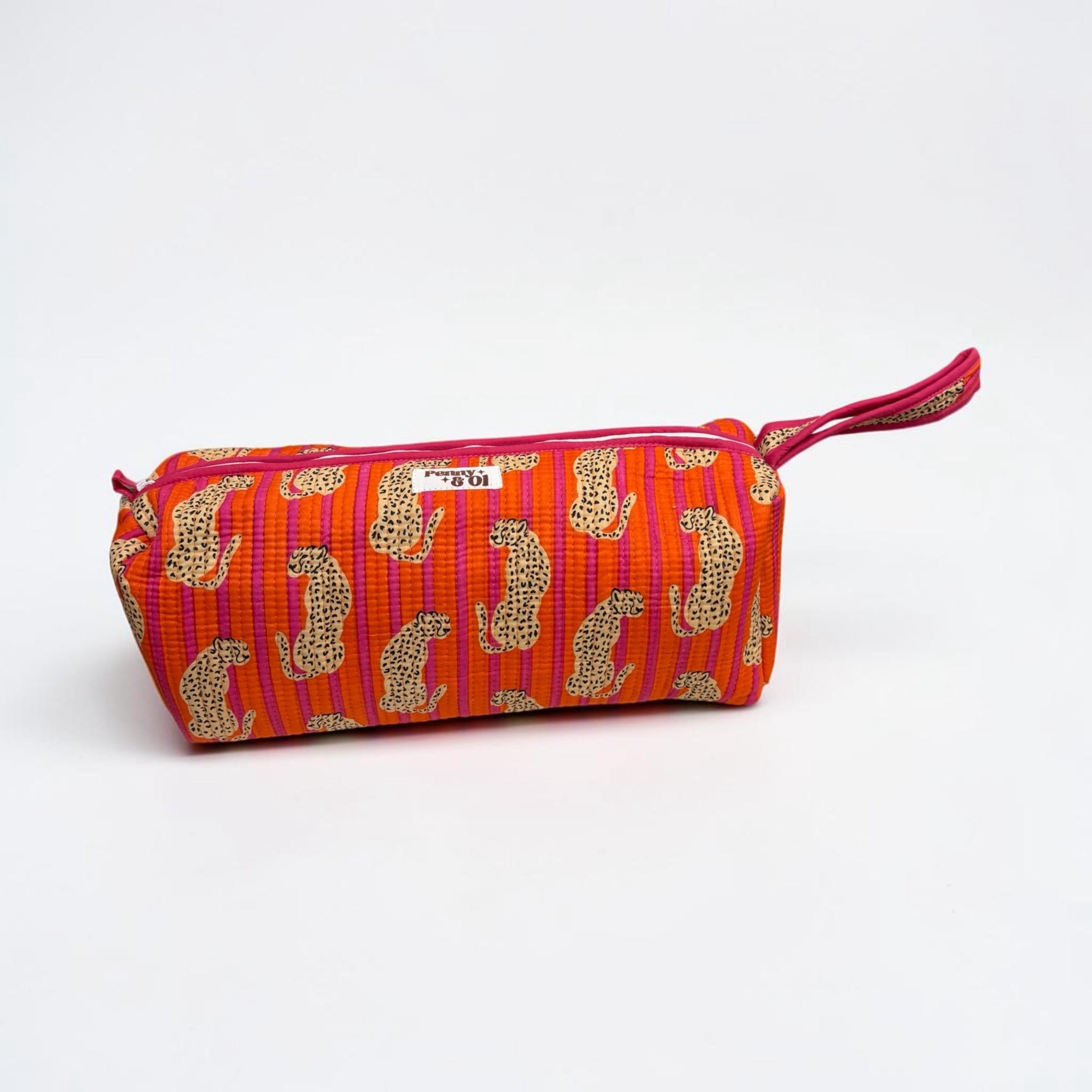 Hair tool bag, Cotton hair tool zip pouch with compartments