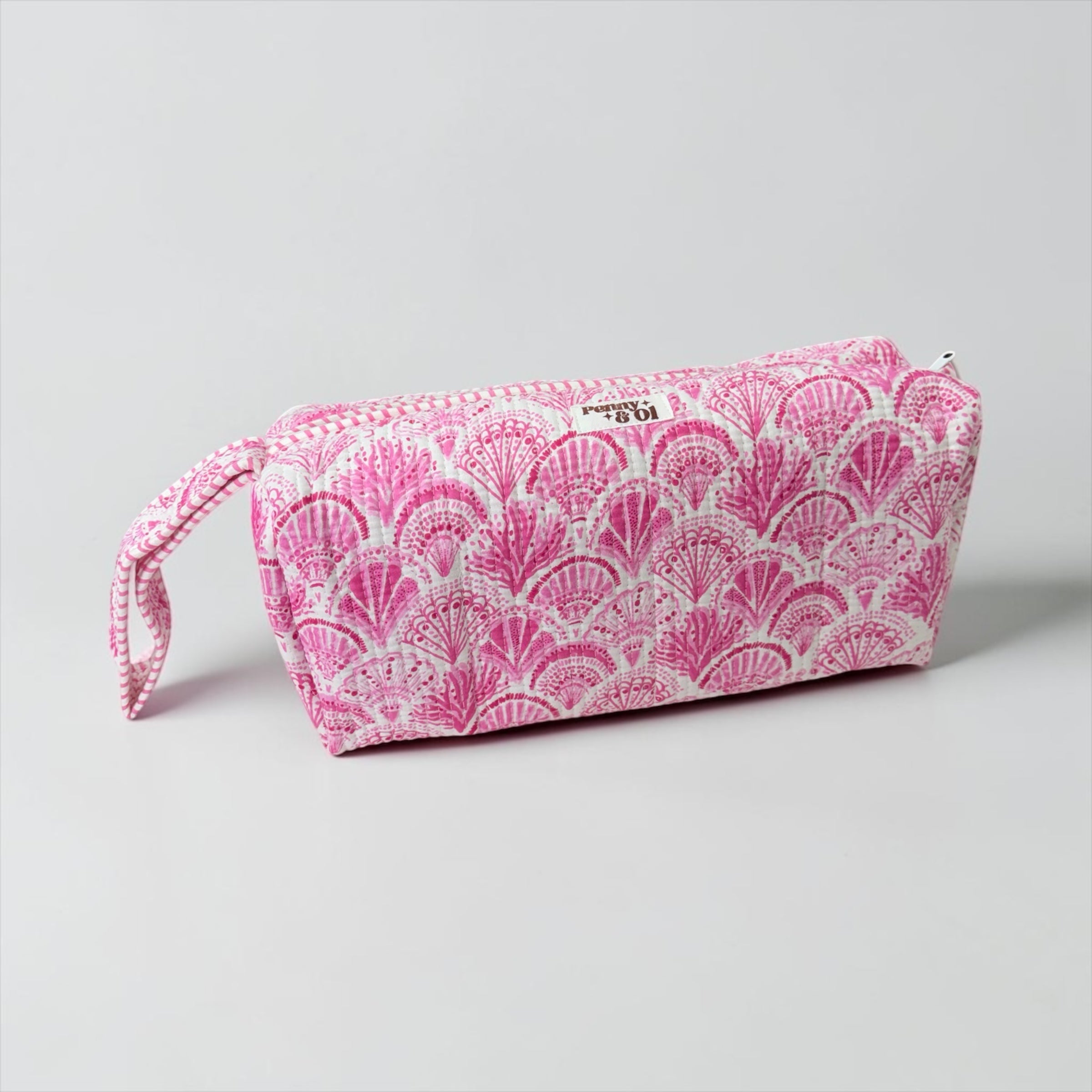 Hair tool bag, Cotton hair tool zip pouch with compartments