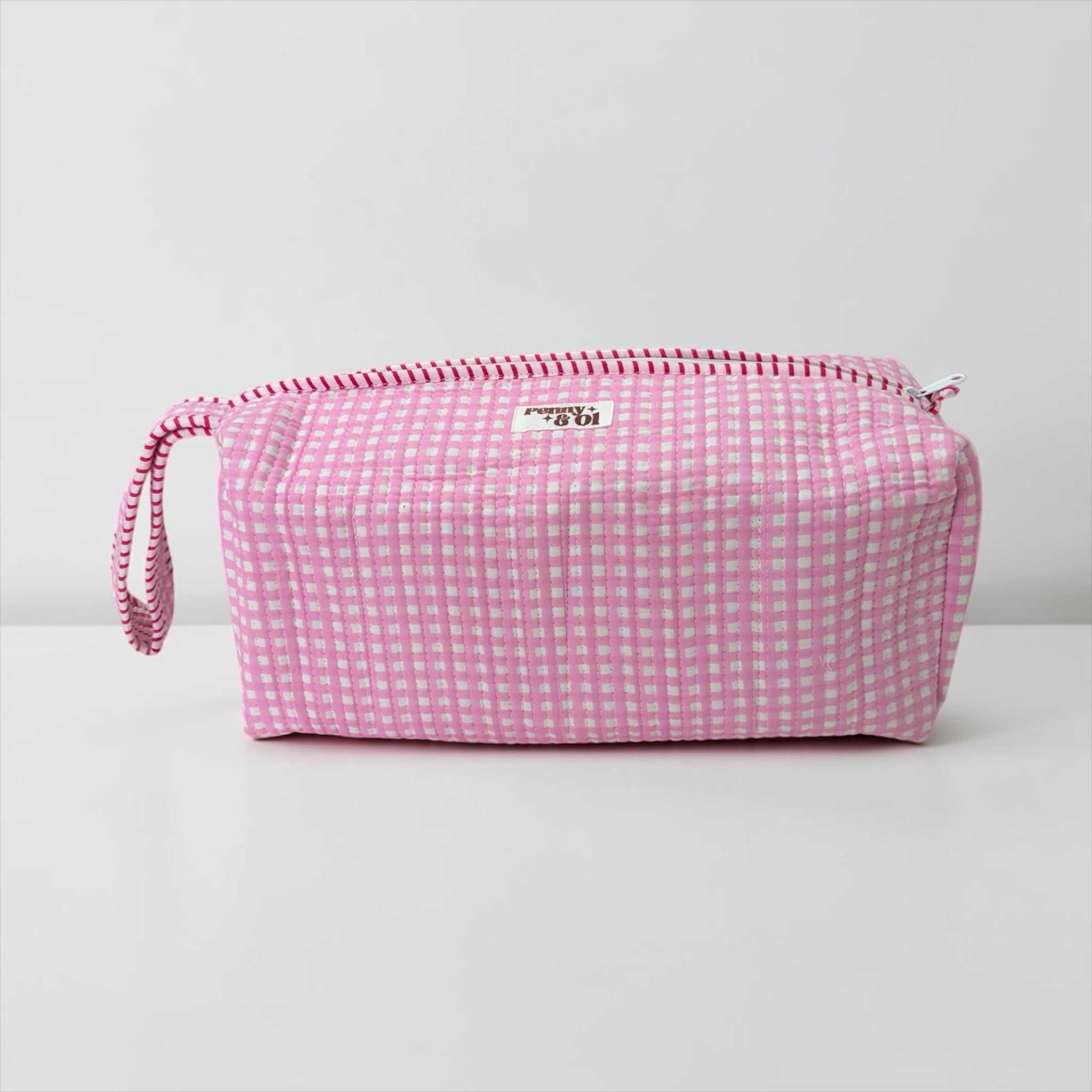 Hair tool bag, Cotton hair tool zip pouch with compartments