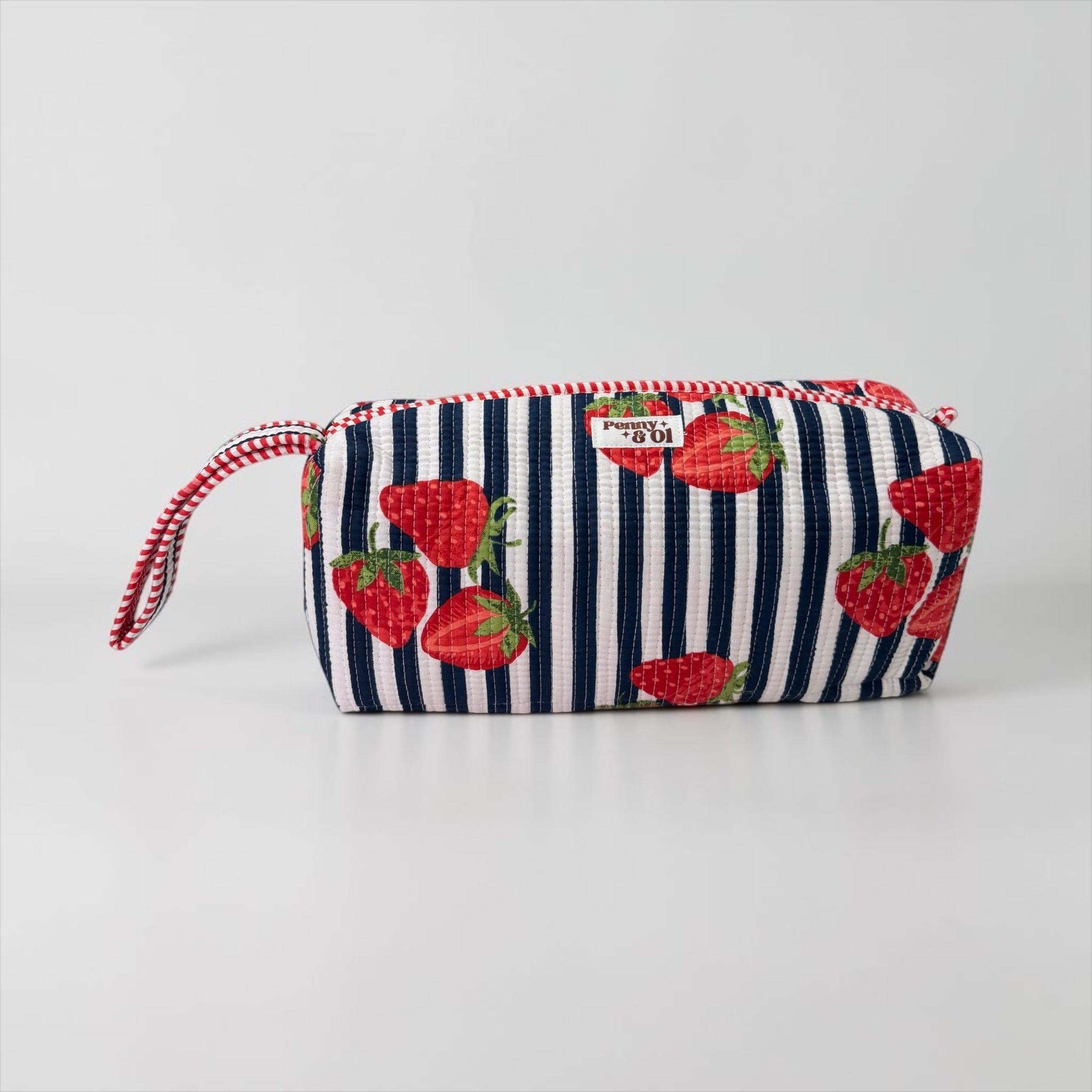 Hair tool bag, Cotton hair tool zip pouch with compartments