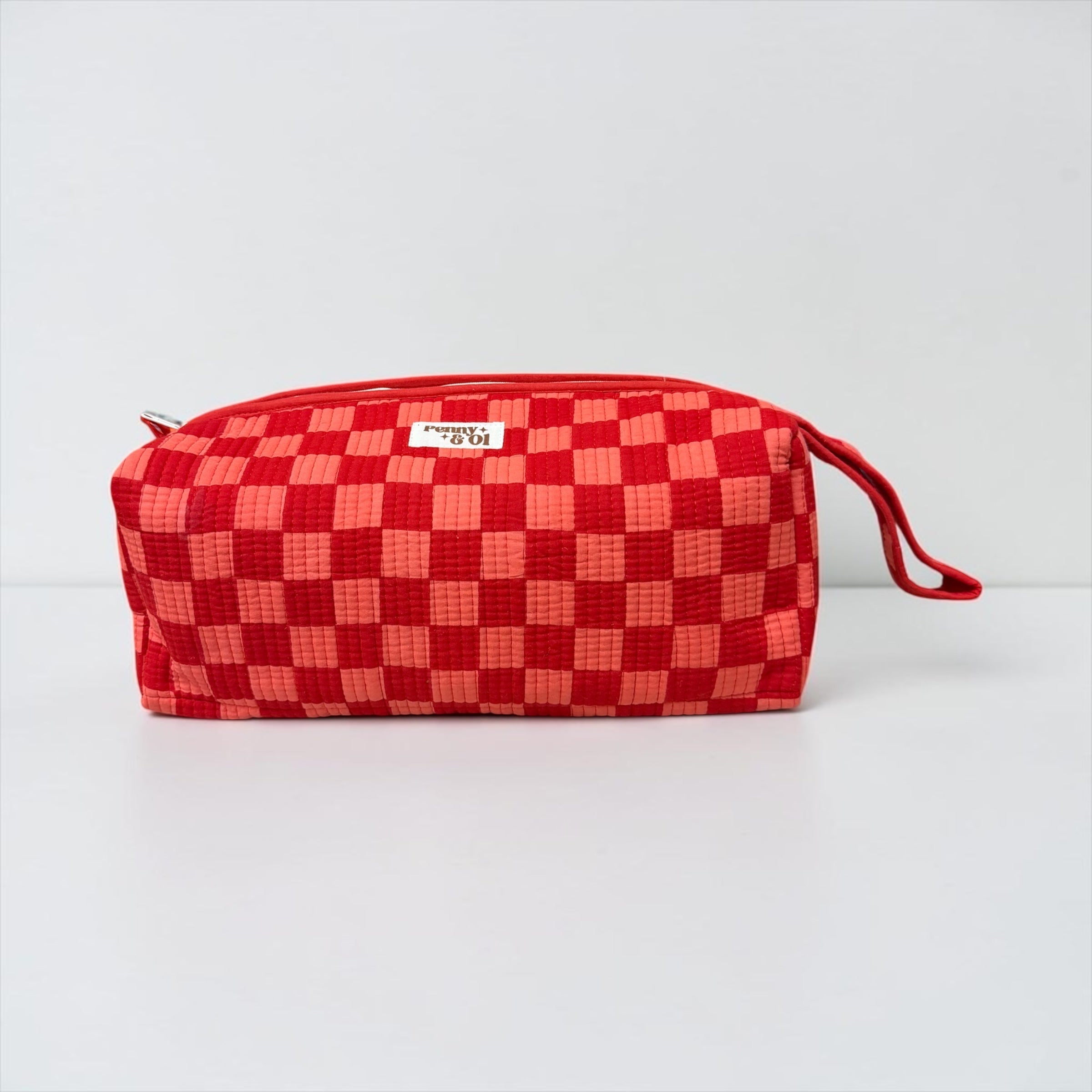 Hair tool bag, Cotton hair tool zip pouch with compartments
