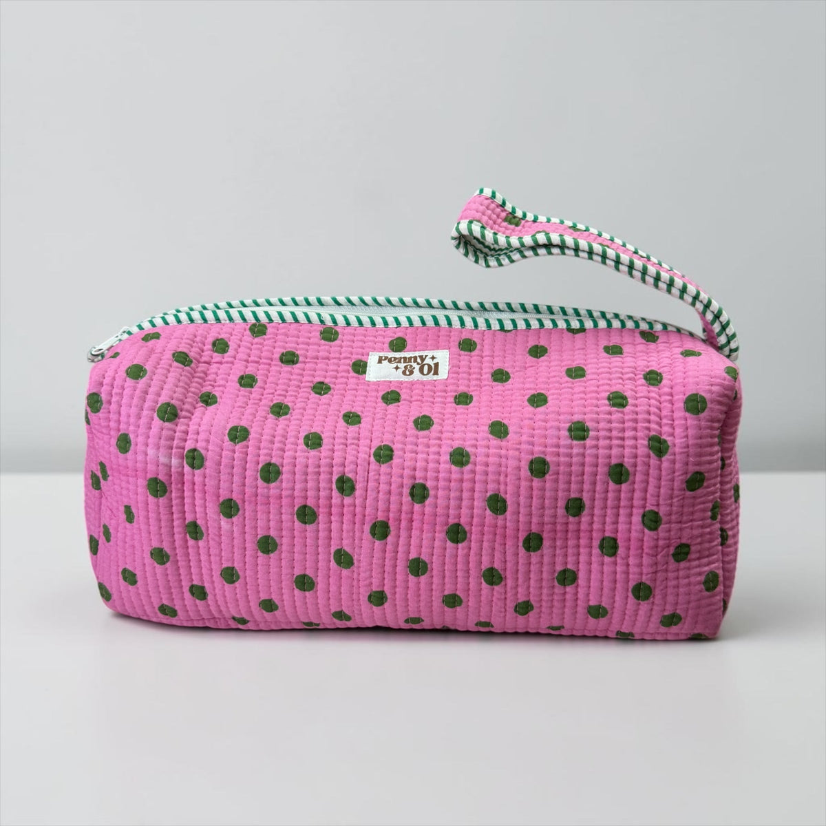 Hair tool bag, Cotton hair tool zip pouch with compartments