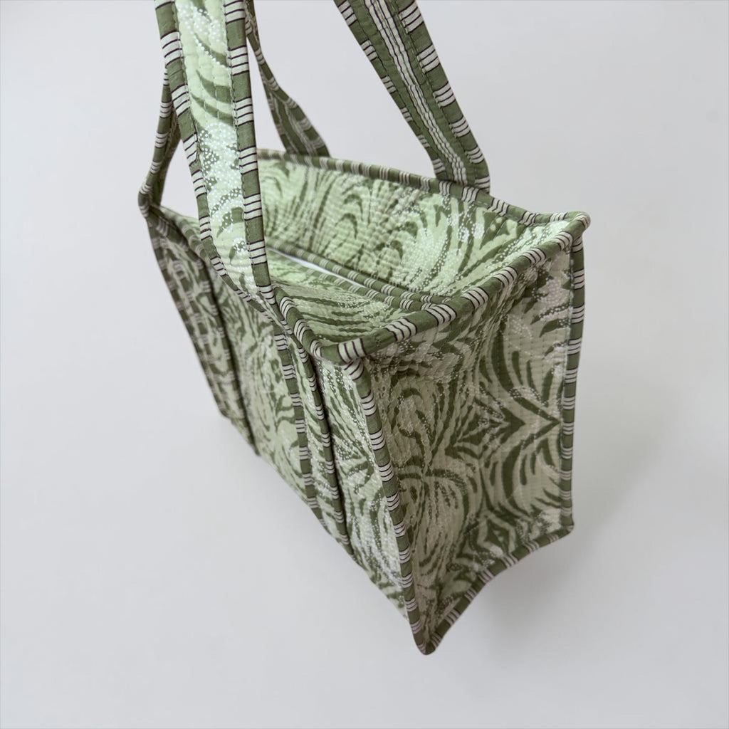 Sage Aztec MEDIUM Cotton Tote Bag, handmade tote bags