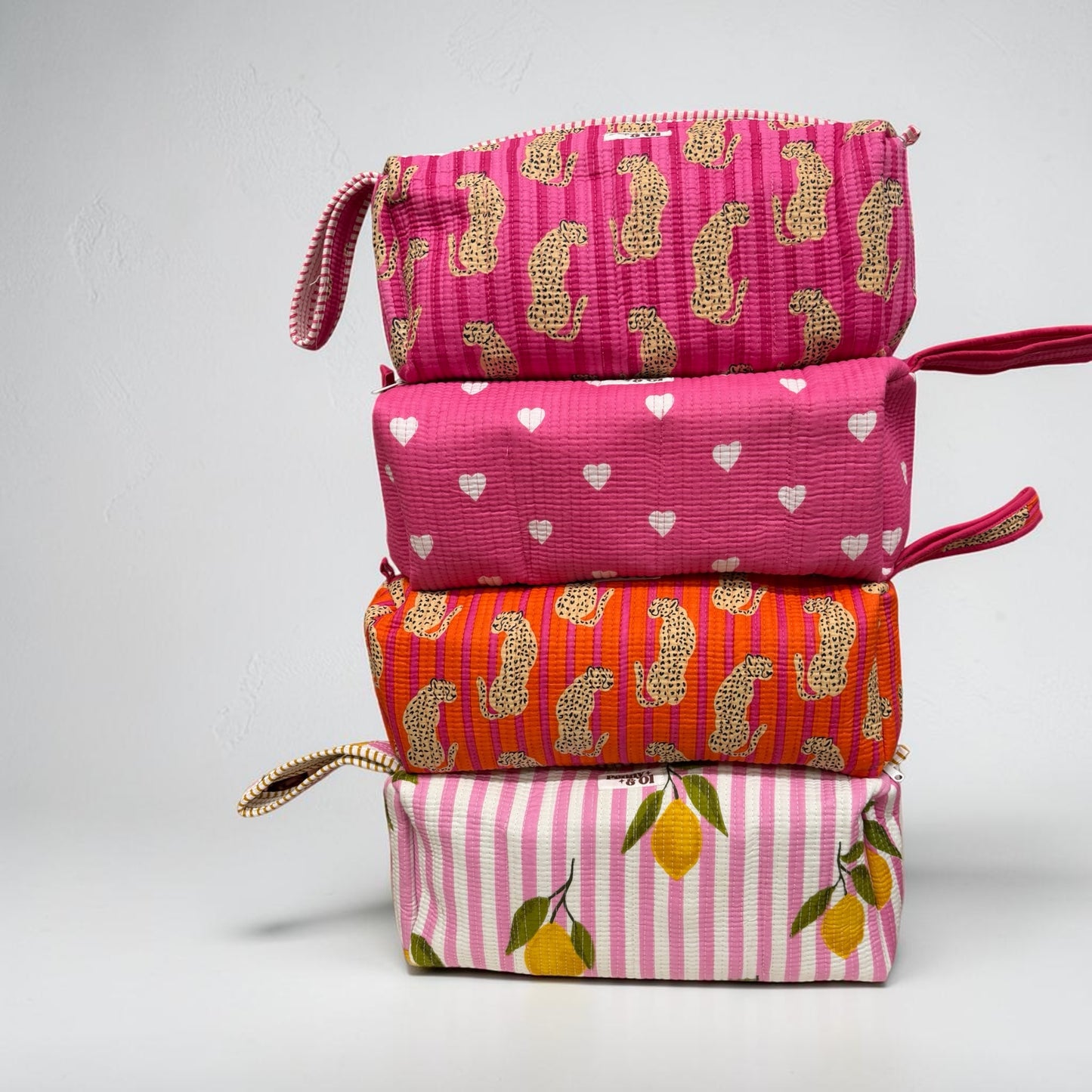 Hair tool bag, Cotton hair tool zip pouch with compartments