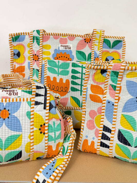 Pastel Flowers collection, tote bags. Cotton tote bags all sizes