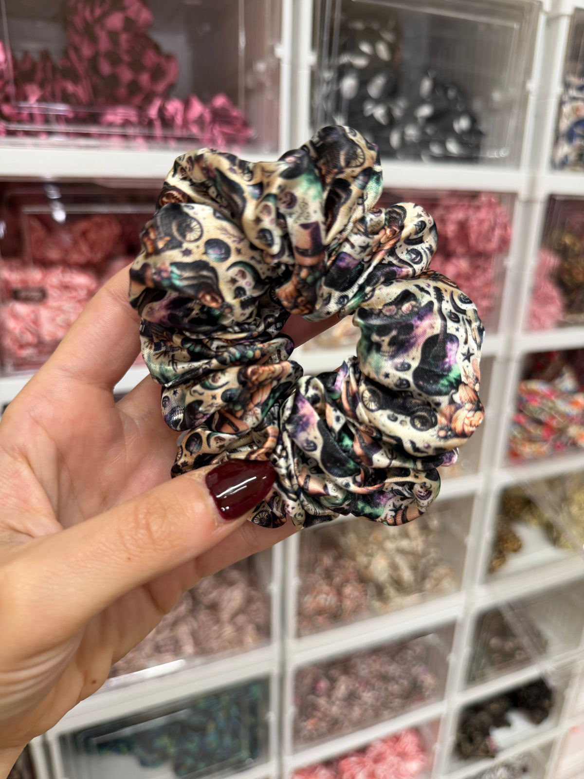 Cowboy Skulls MIDI Satin Hair Scrunchie