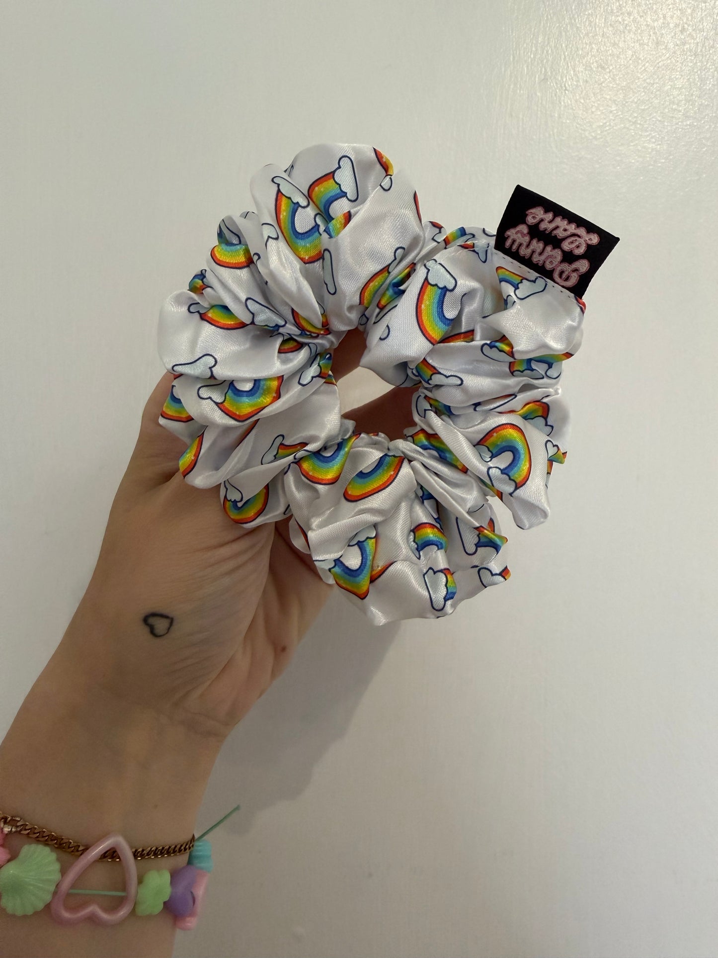 Rainbows MIDI Satin Hair Scrunchie