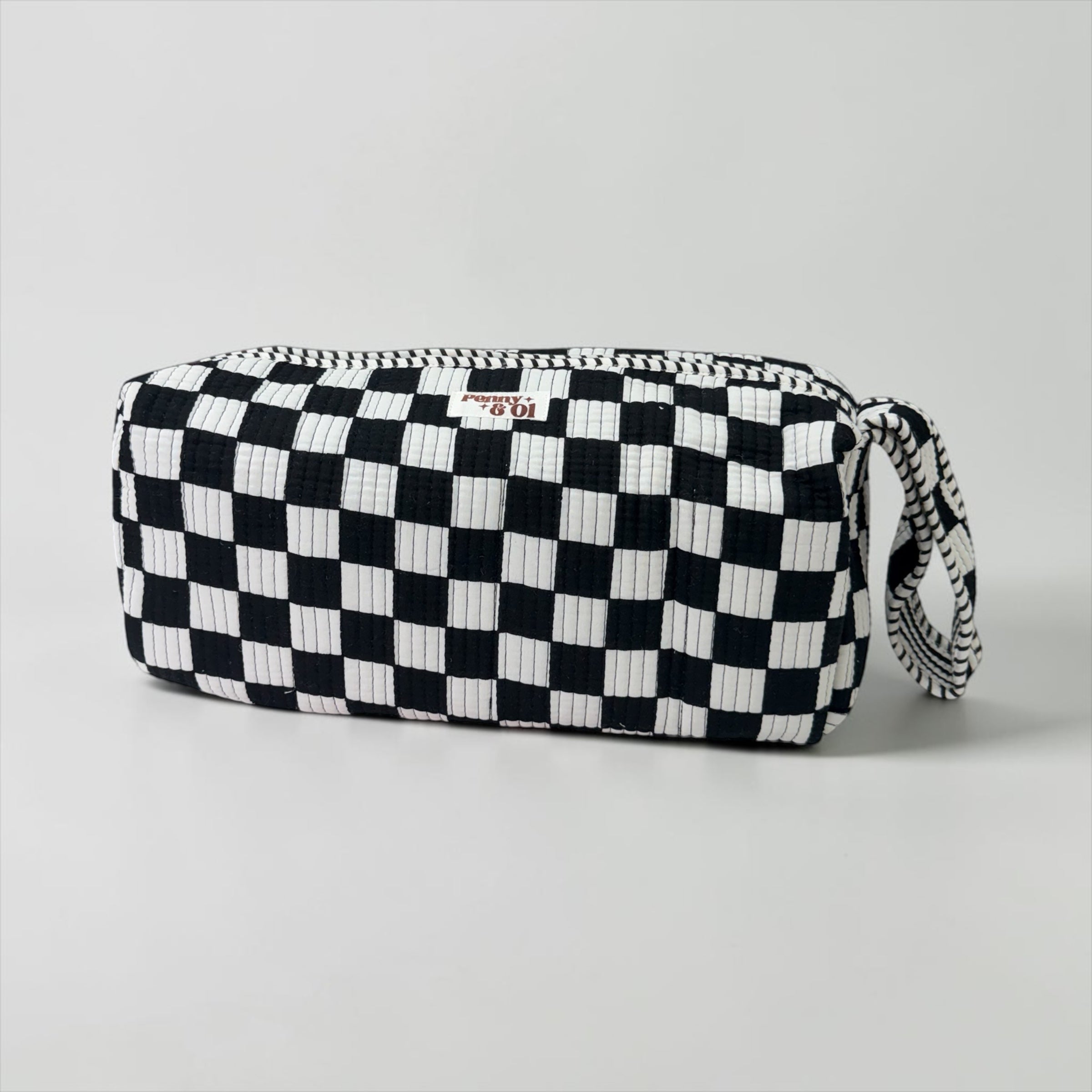 Hair tool bag, Cotton hair tool zip pouch with compartments