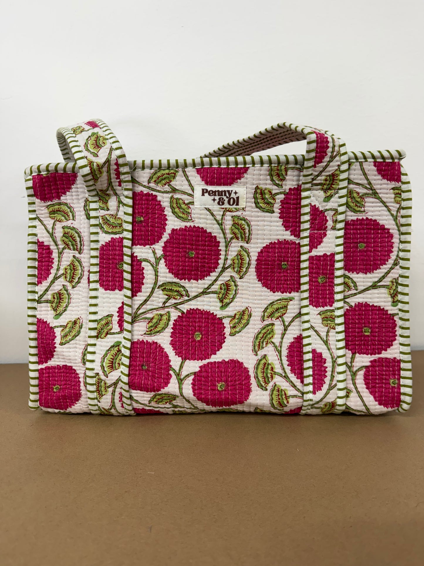 Pink posy collection, tote bags. Cotton tote bags all sizes