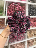 Pink Leopard Dream catchers  XL Satin Hair Scrunchie