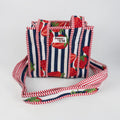 Navy Stripe Strawberry Mini Tote Bag - Penny & Ol